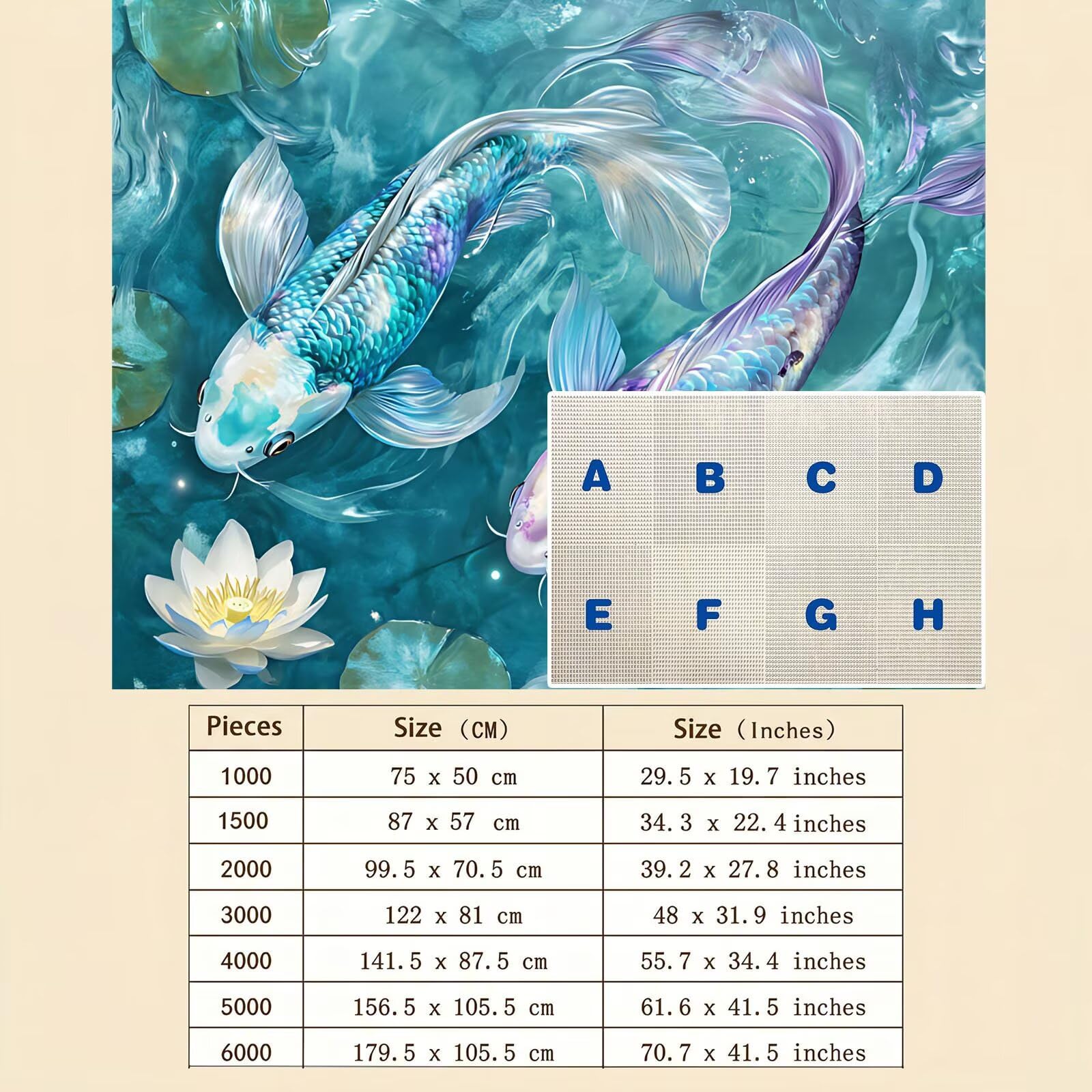 sogno Koi Puzzle 1500 Pezzi per Adulti, Puzzle in Legno - Collezione Classica con Poster Incluso - Sfida di Concentrazione e Passatempo Antistress, Gioco Educativo per Famiglia, 87 x 57 cm f0-772