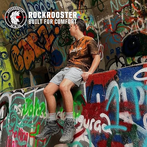 Miniatura 9 de ROCKROOSTER COOLMAX - Calcetines deportivos con control de humedad, duraderos y transpirables (paquete de 9)