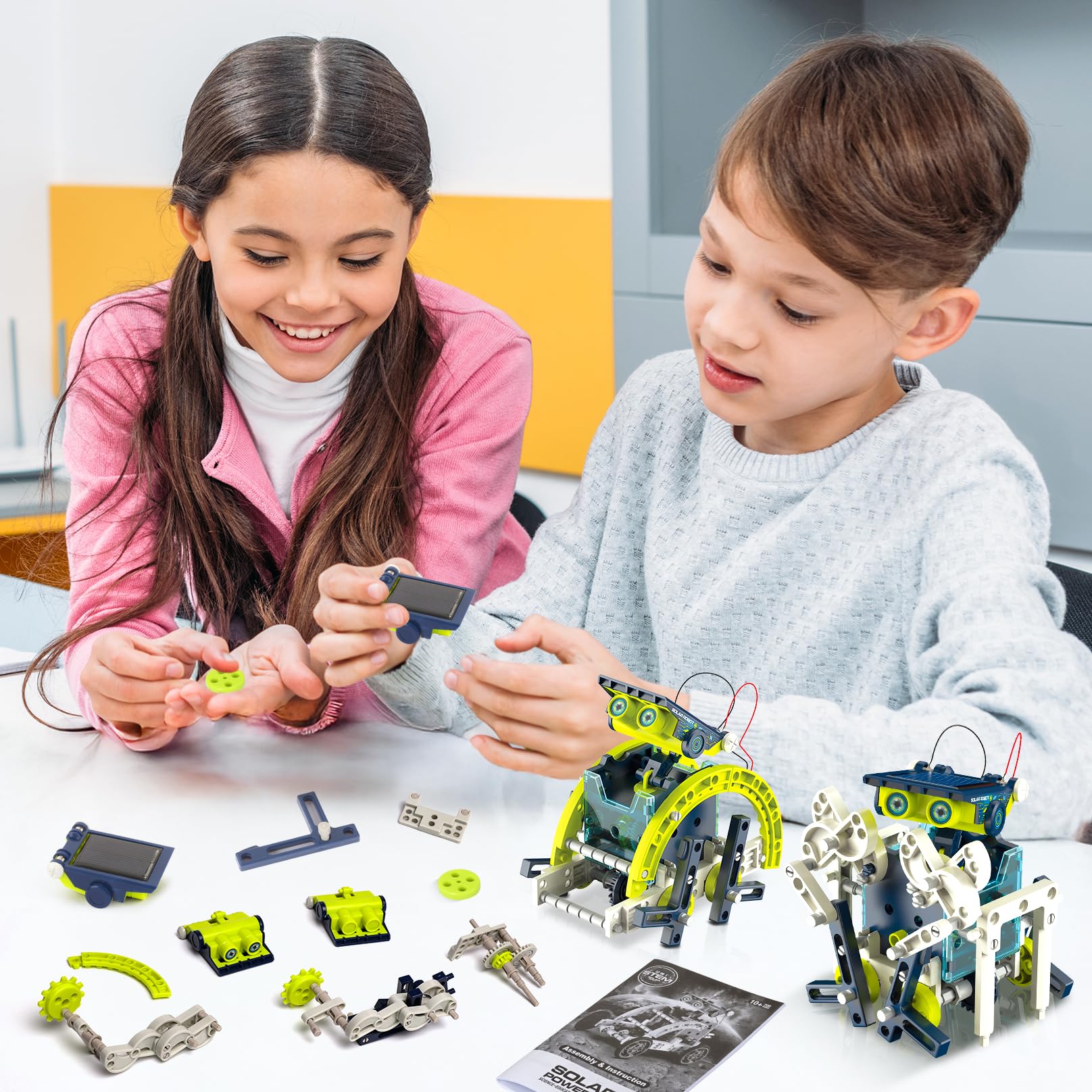 Hot Bee STEM Robot Solari Giocattoli da Costruzione per Ragazzi Età 8-12, Kit Scienza