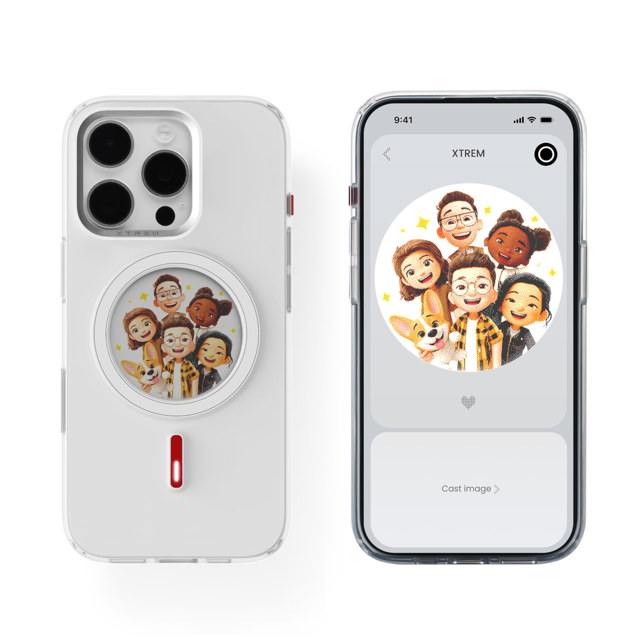 Amazon.co.jp: XTREM iPhone 16 ケース NFC E-Inkスクリーンスマホ