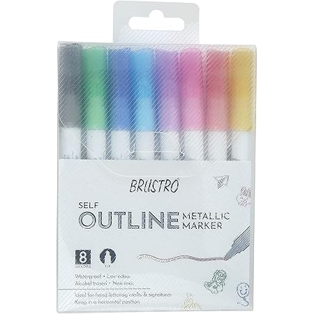 brustro self outline metallic markers