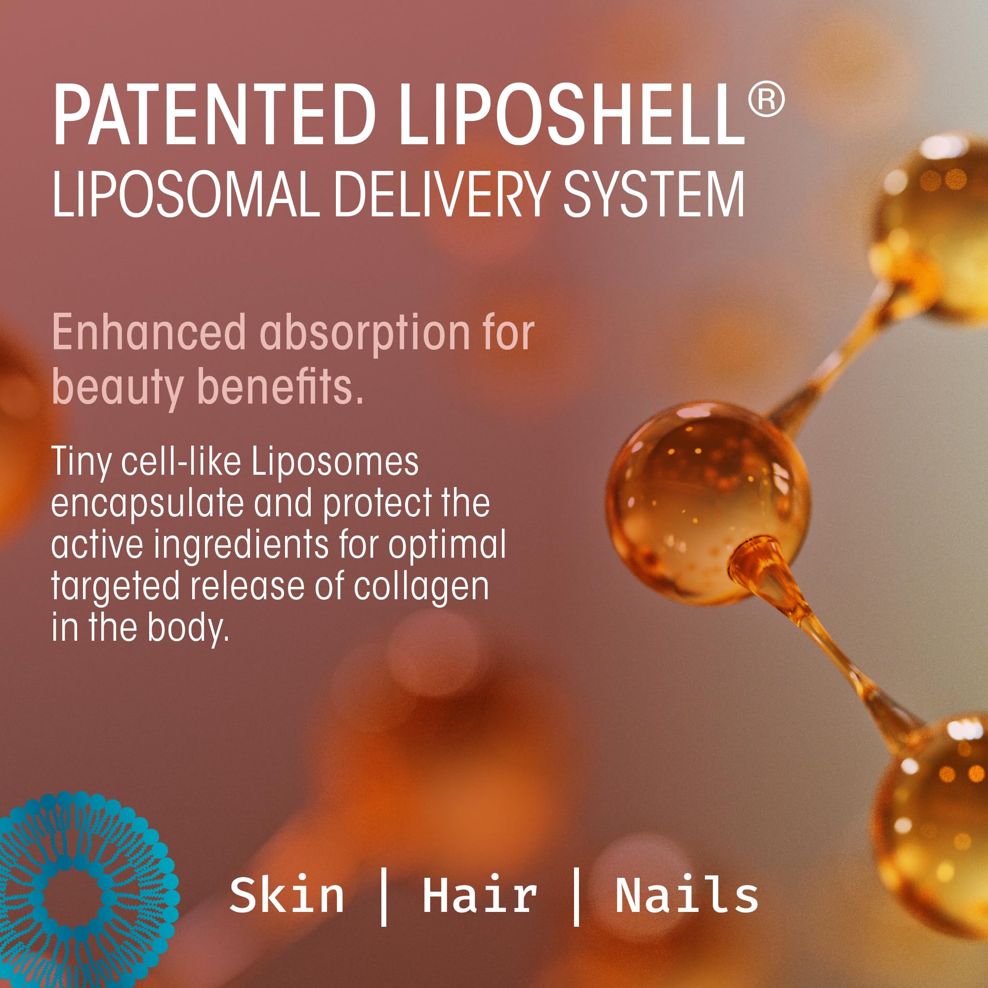 Age Repair Lipo-Sachets Liposomal Collagen Skin Supplement - Liquid Collagen Peptides to Support Skin Firmness, Elasticity