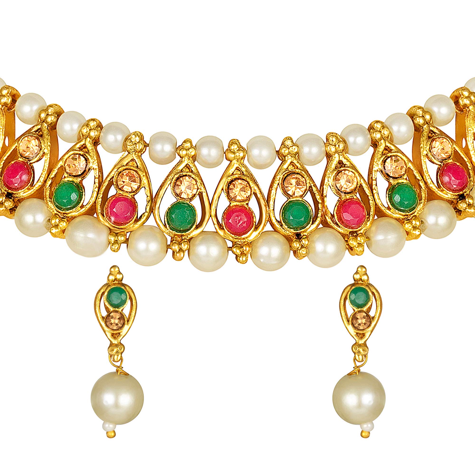 Choker Traditional Pearl Necklace Set