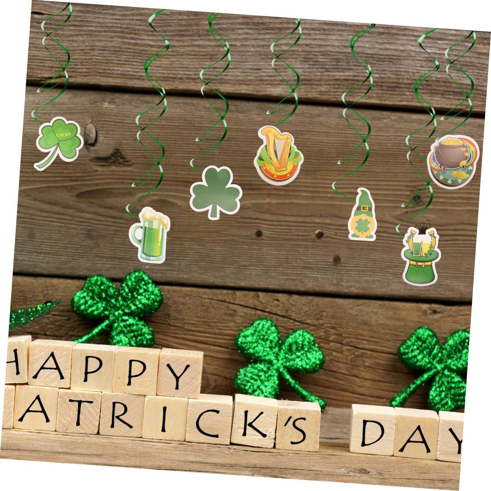 TOPBATHY 5 Set di Ghirlande di Fiori A Spirale Appesi per Decorazioni Ornamenti Verdi Decorazioni Festoni per Feste Spirali Appese per Decorazioni per Feste Decorazioni per Festival