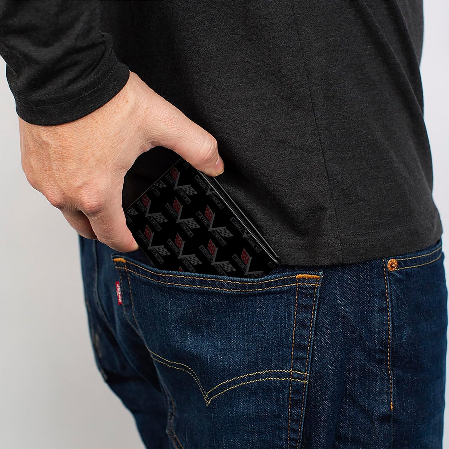 Buckle-Down Men's Bifold Wallet Impala, Chevy, 4.0" x 3.5"