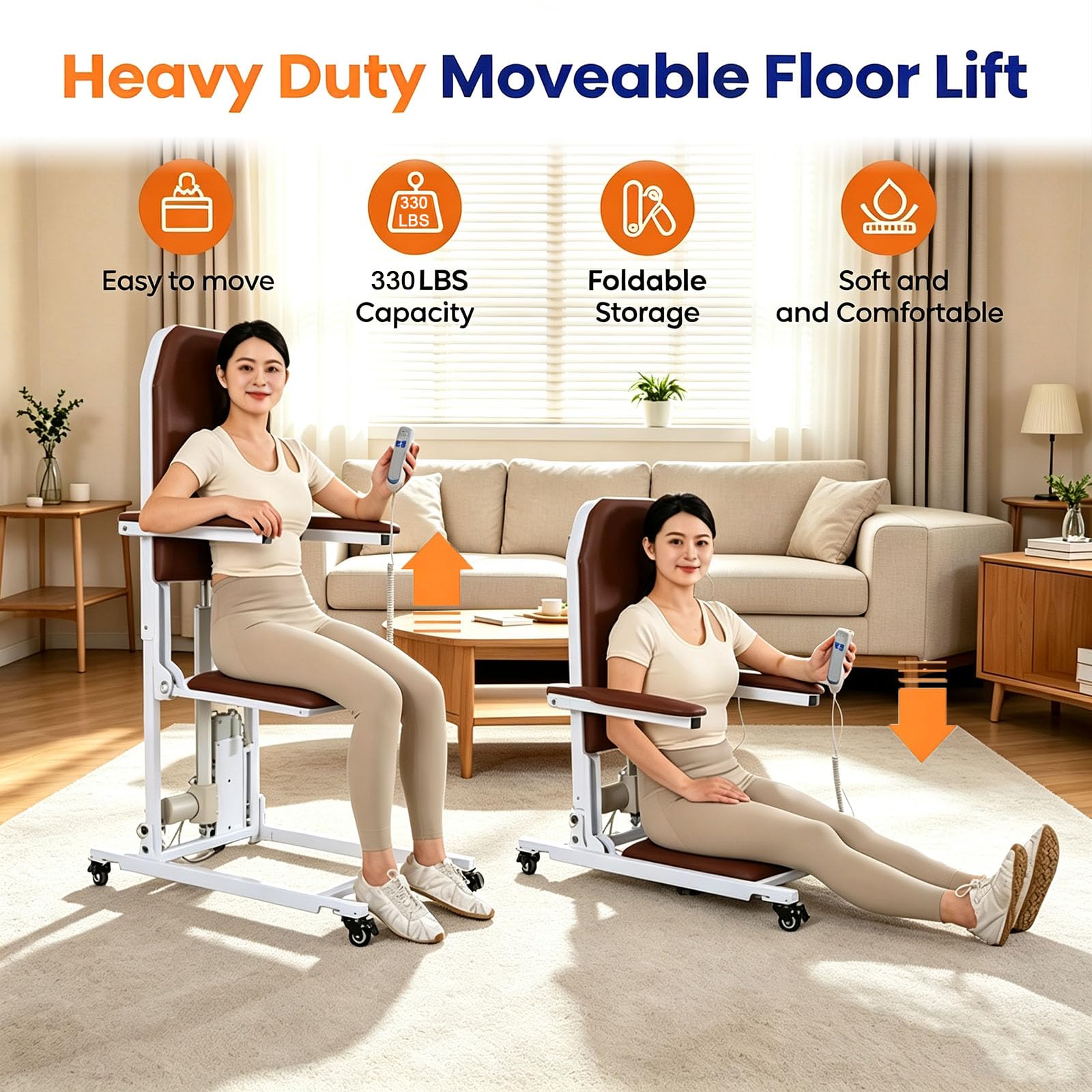 Sillón Elevador Eléctrico De Alta Gama para Uso Doméstico, Plegable, 150 KG