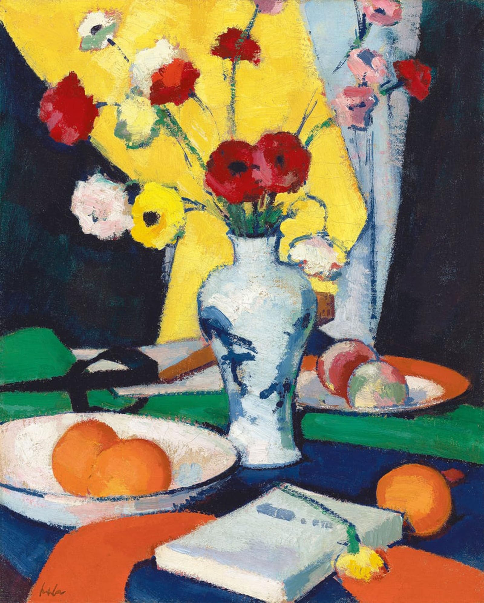 RZHRHJES Vintage Wall Art Picture on Canvas Wall Art Poster Ranunculus by Samuel John Peploe Canvas Poster for Office Decor 60x90cm