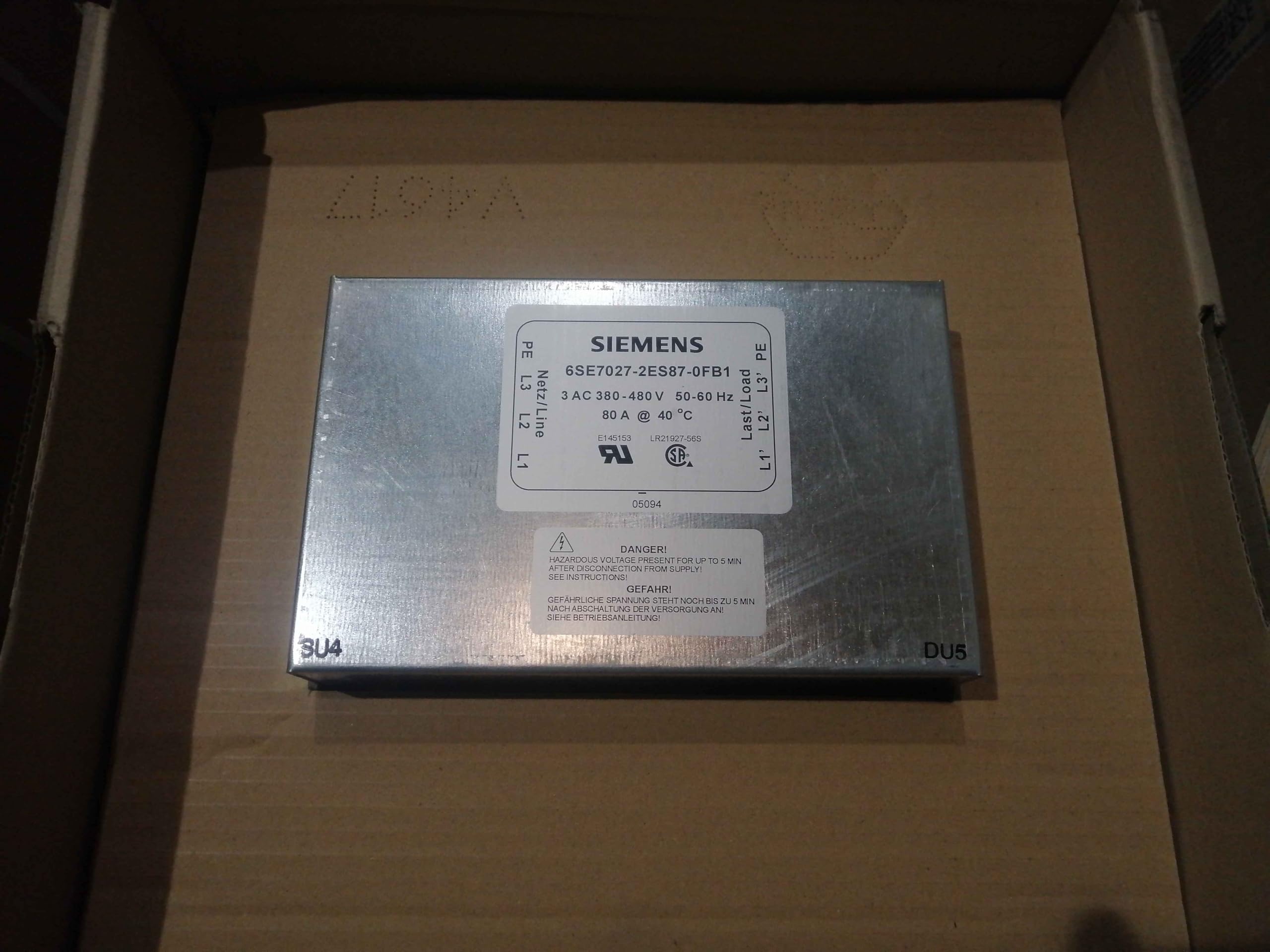 Filtro entrada unidad regenerativa 6SE7027-2ES87-0FB1