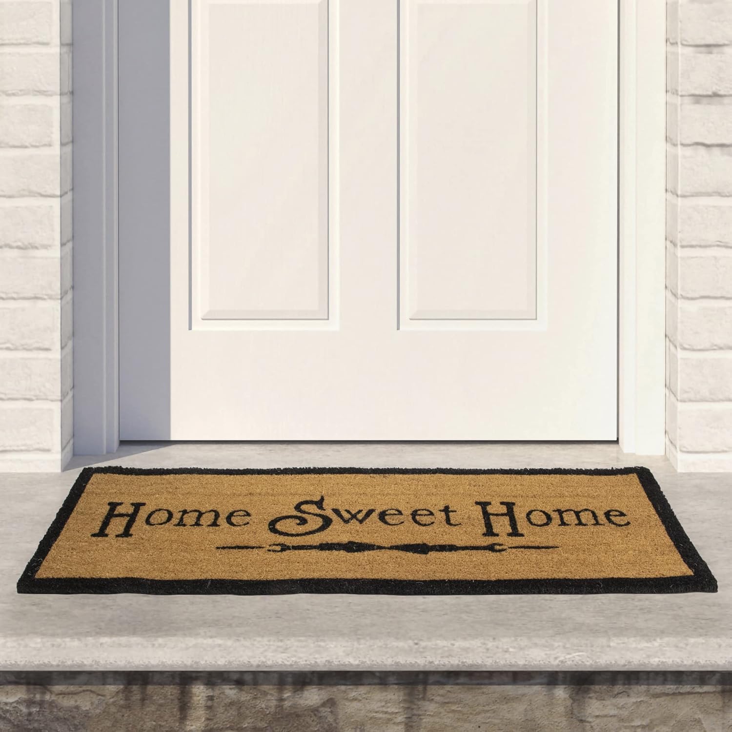 Northlight Natural Coir Rectangular Home Sweet Home Doormat 16" x 48"