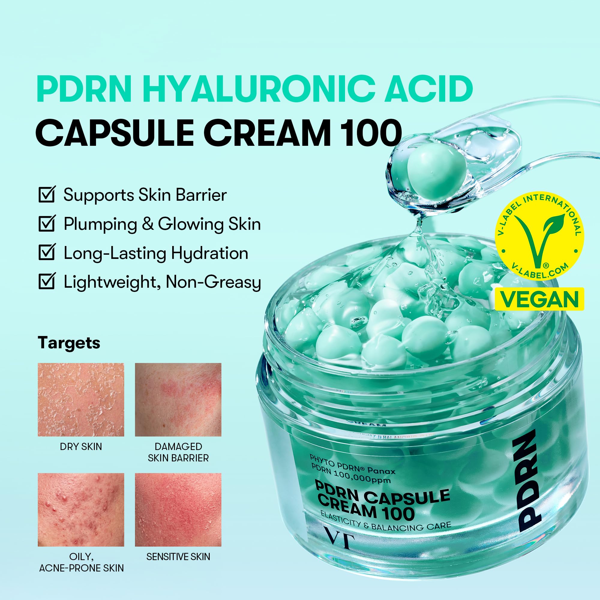 Amazon.com: VT COSMETICS PDRN Capsule Cream 100, Hydrating Face