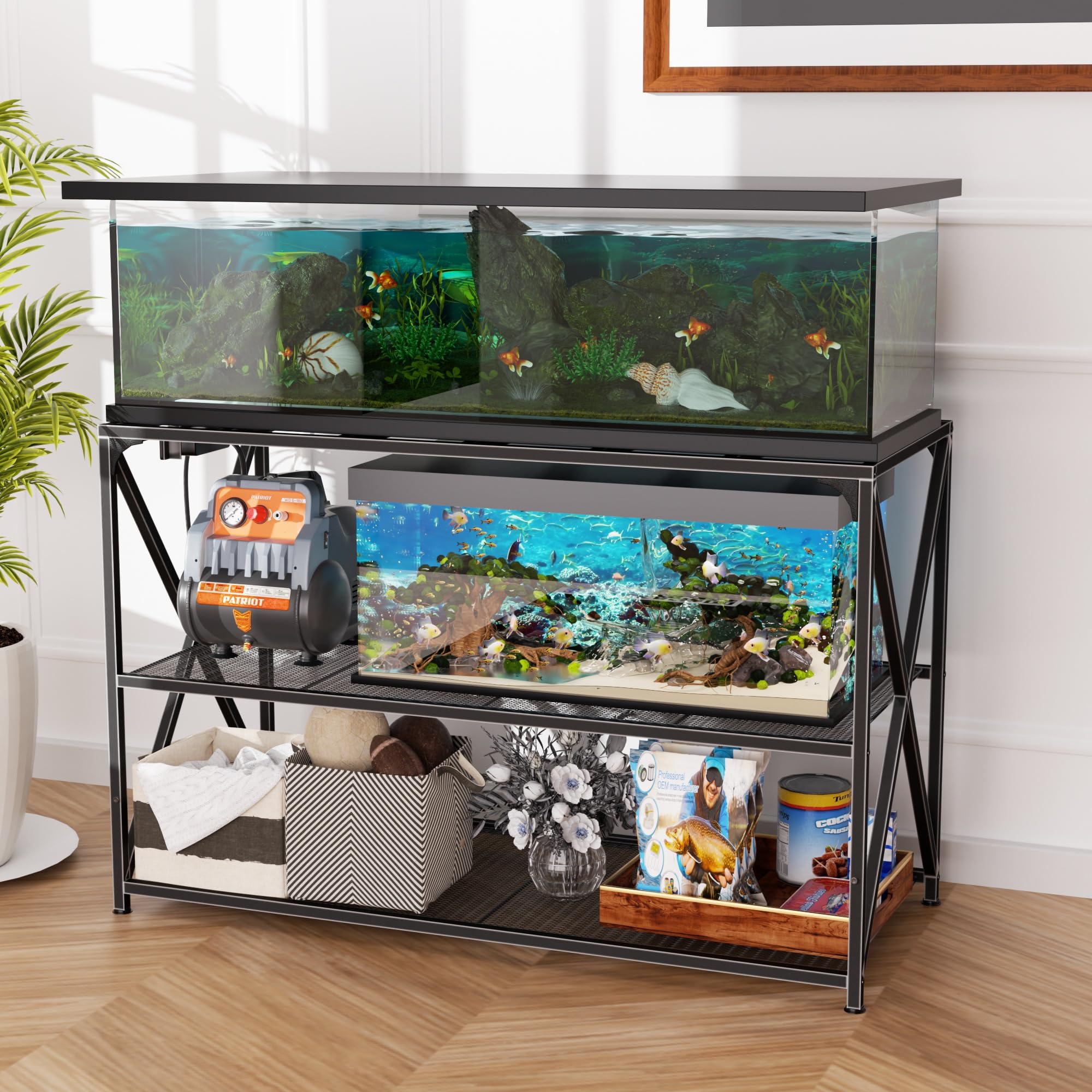 Amazon.com : DALEMHOME 55-75 Gallon Fish Tank Stand, 49.2 x 19.7x