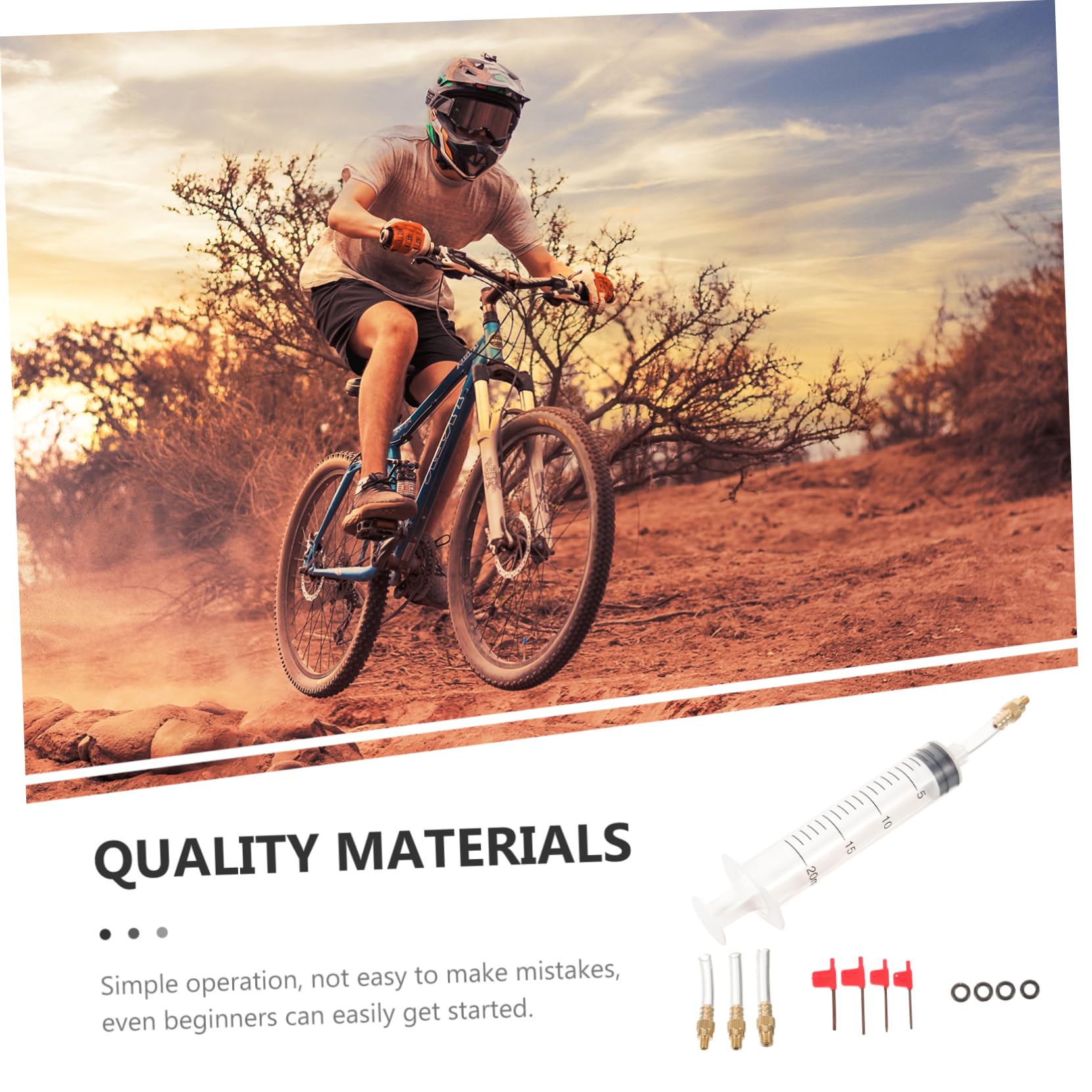 Abaodam 5 Ensembles Kit de Purge pour Vélo Outil de Réparation de Freins avec Injection Huile Portable pour Entretien de Bicyclettes