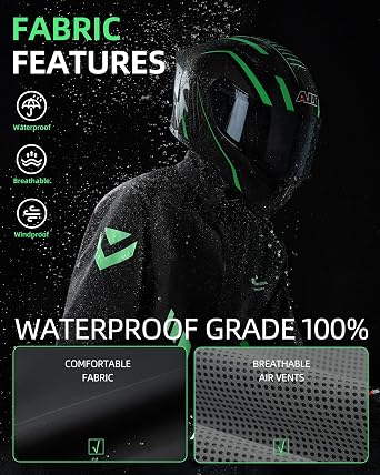 Rain Suit Waterproof Jacket and Trouser Suit for Men and Women Outdoor All-Sport Breathable Anti-storm Raincoat
