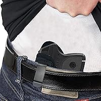 Vista 3 de IWB - Funda para pistola de Houston, material suave de cuero ecológico oculto Interior de gamuza Se adapta a: cualquier pequeño .380 con láser