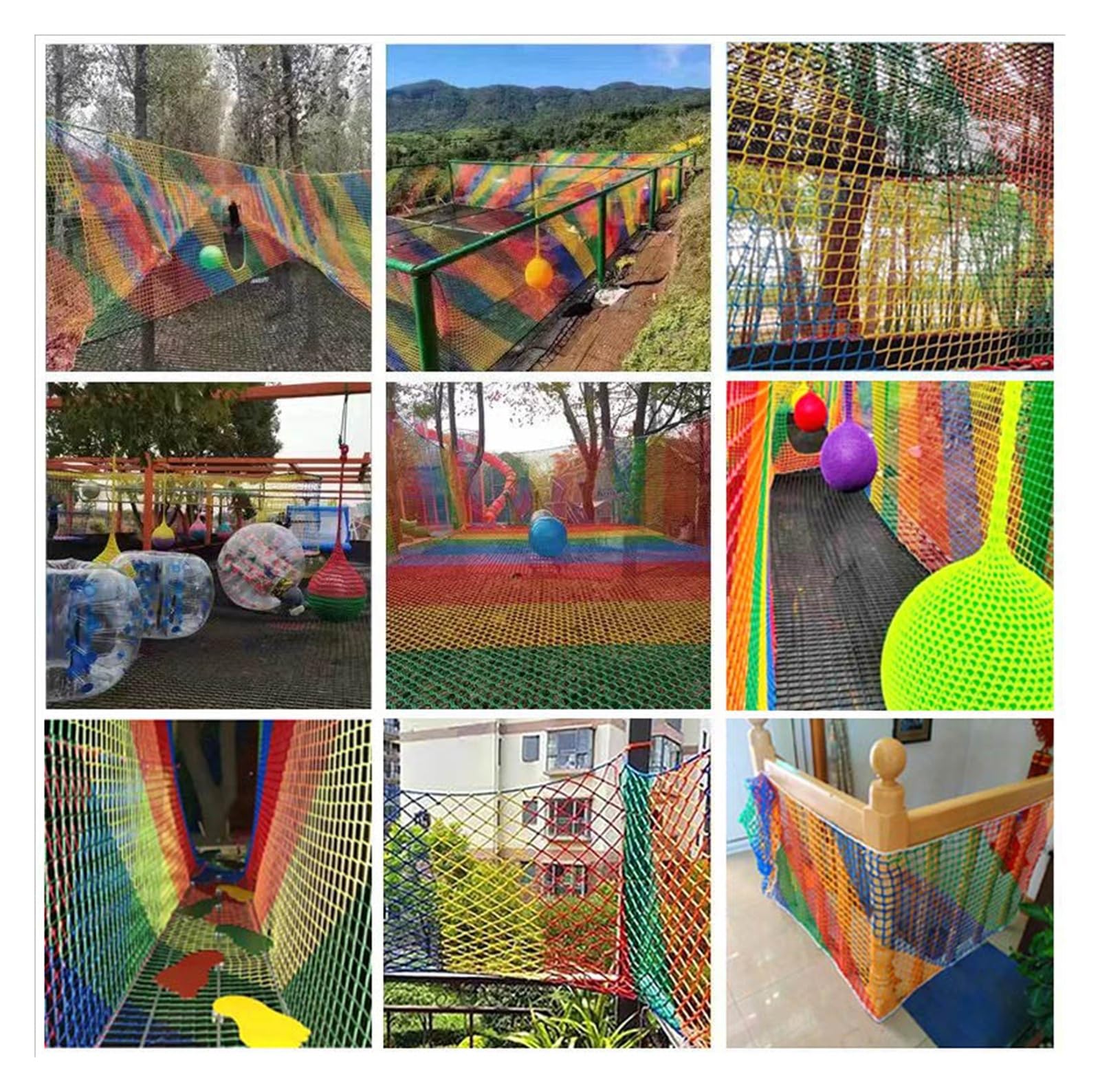 Red de Protección para Vallas de Patios Infantiles Seguridad Anticaídas Barandillas Estables para Áreas Panorámicas Ideal para Hamacas (0,6x2,0x3,0 m)