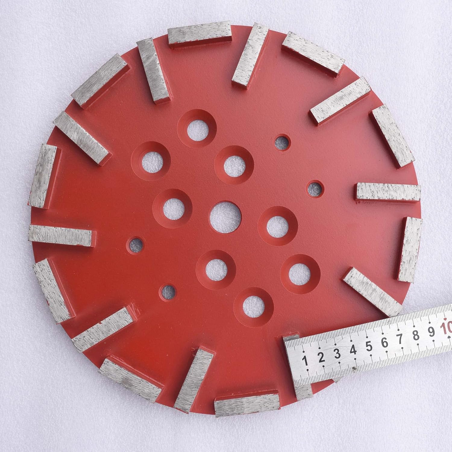 10 in. x 3/8" Threaded 20 Pcs Grit 30 Turbo Segments 10 Inch Concrete Grinding Wheel, 10 Inch Diamond Grinding Disc for Husqvarna, Blastrac, Edco, MK Grinder (Turbo Segments 20 Pcs)