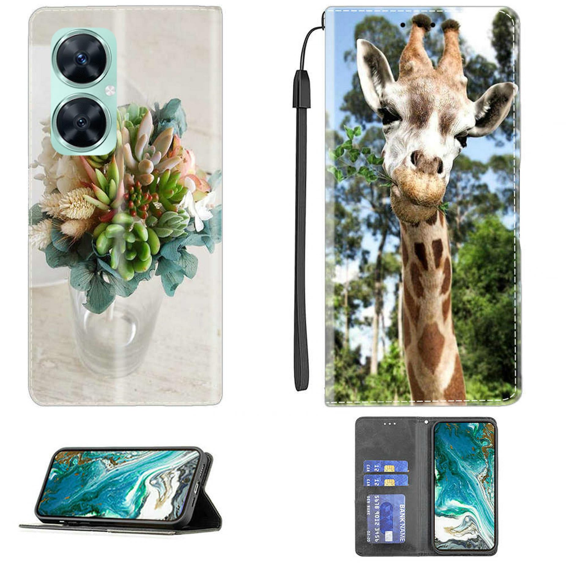 LCEHTOGYE Cover per Huawei Nova 11i + [3 Pezzi] Pellicola Protettiva in