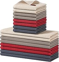 Vista 11 de Homaxy Juego de 8 paños de cocina y paños de cocina 100% algodón, 12 x 12 pulgadas y 13 x 28 pulgadas, juego de 8 paños de cocina a granel, ultra