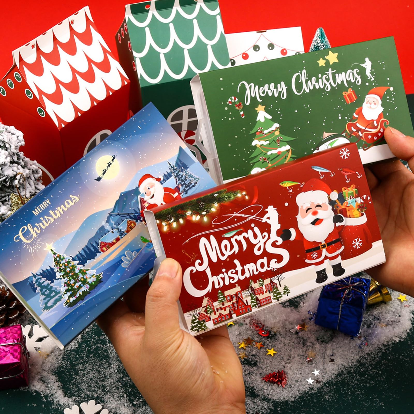 Angel-Adventskalender 2024, Erwachsene, Herren, Jungen, 24 Tage, Countdown-Kalender mit Löffeln, Crankbait VIB, Weihnachten, Angeln für Vater, Granpa, Freund, Timer, Uhr (Blau, 19 x 10,6 x 3,3 cm)