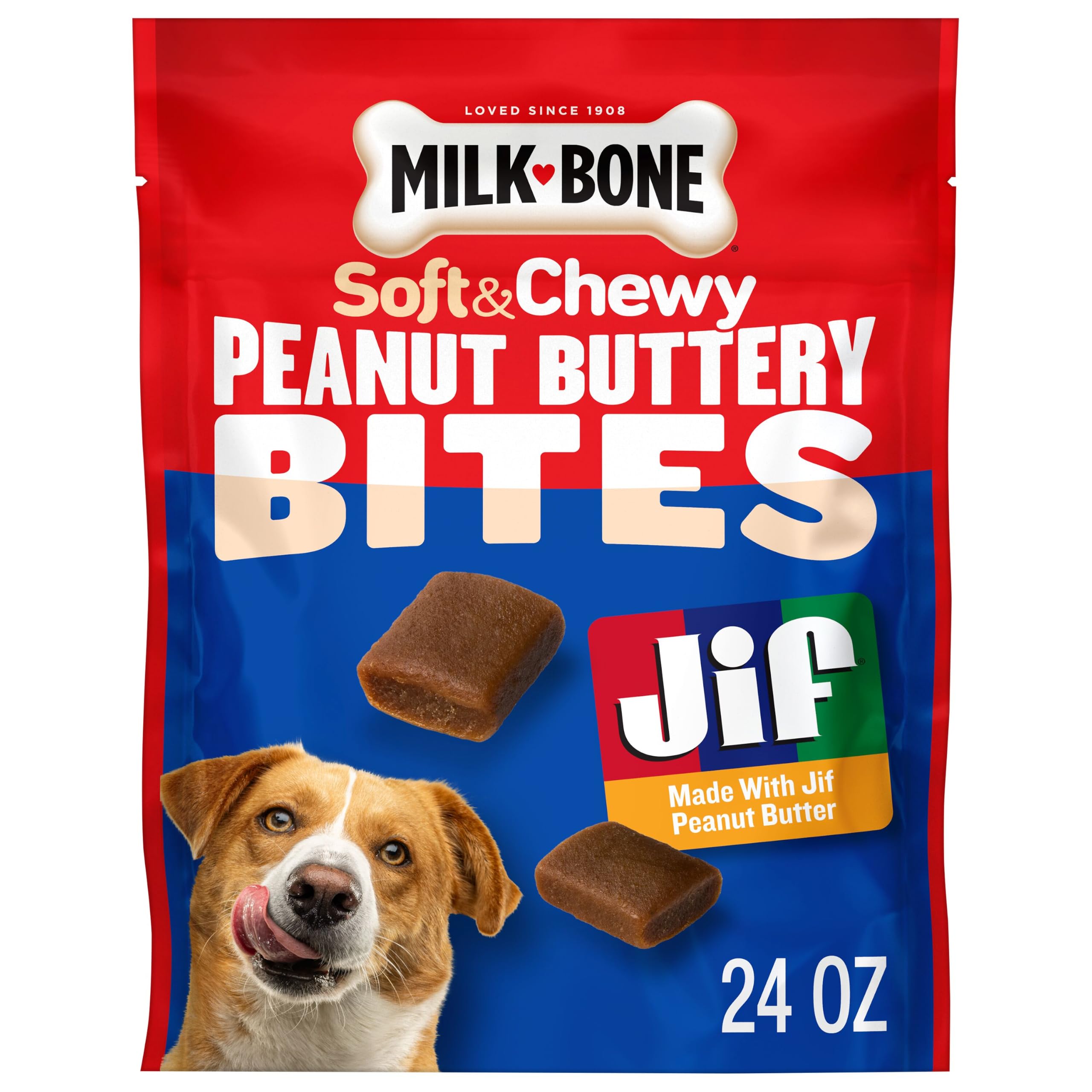 Milk-Bone Soft &amp; Chewy Peanut Buttery Bites, 1 Bag