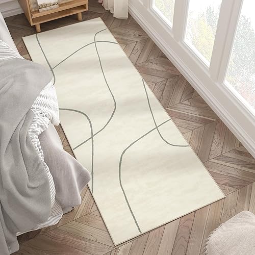 Vista 20 de jinchan Alfombra moderna de pasillo de 2 x 6 pies, diseño geométrico marroquí, antideslizante, resistente a las manchas, suave y ligera, para Gris