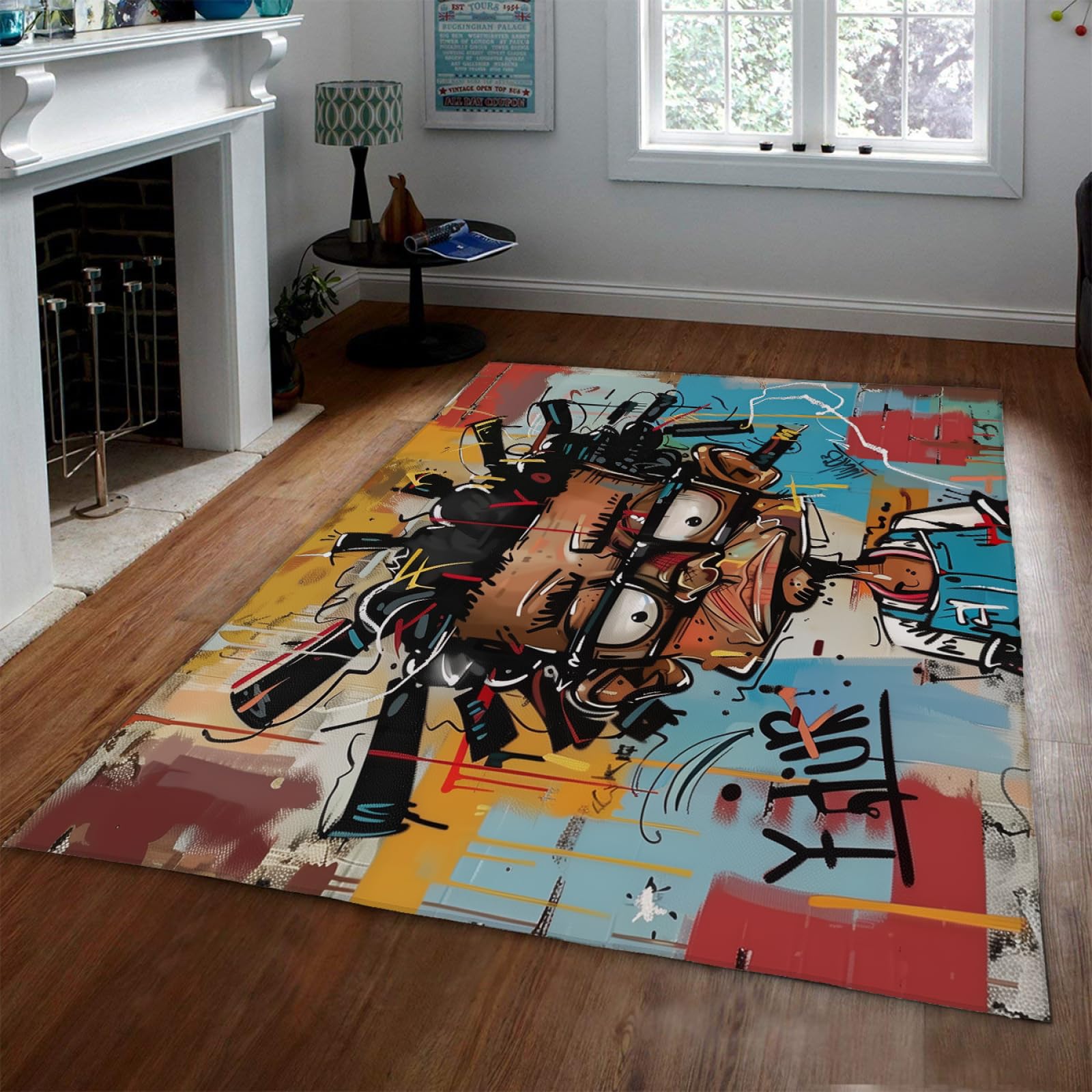 Tapis anime garçon pour salon chambre ado design manga