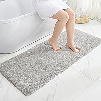 Vista 56 de Alfombra de inodoro blanca 22x24, antideslizante, esponjosa, alfombra de piso para baño en forma de U, lavable, alfombra de contorno para inodoro