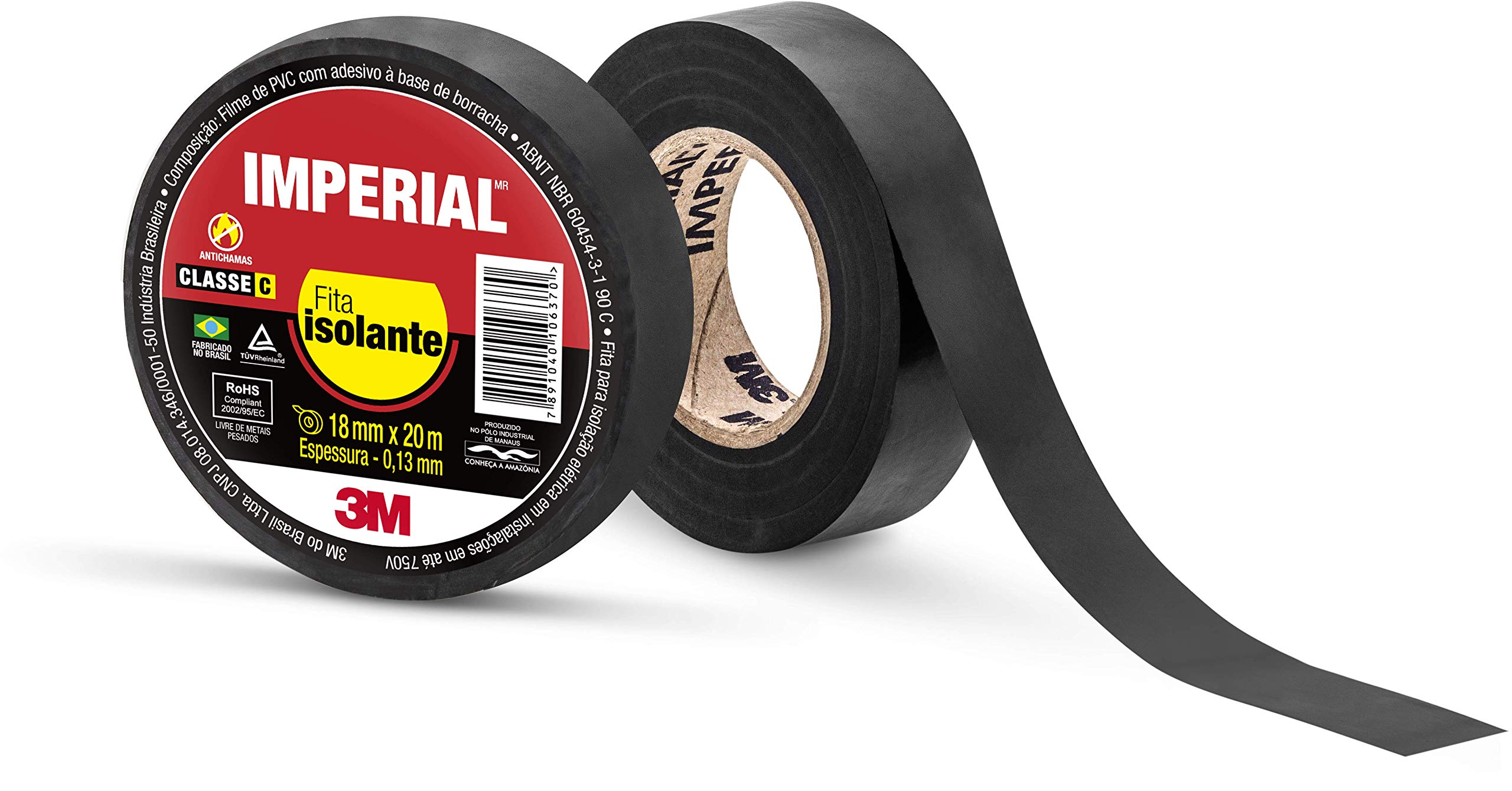 3M, Fita Isolante Imperial Slim, 18mm X 20m, Preta | Amazon.com.br