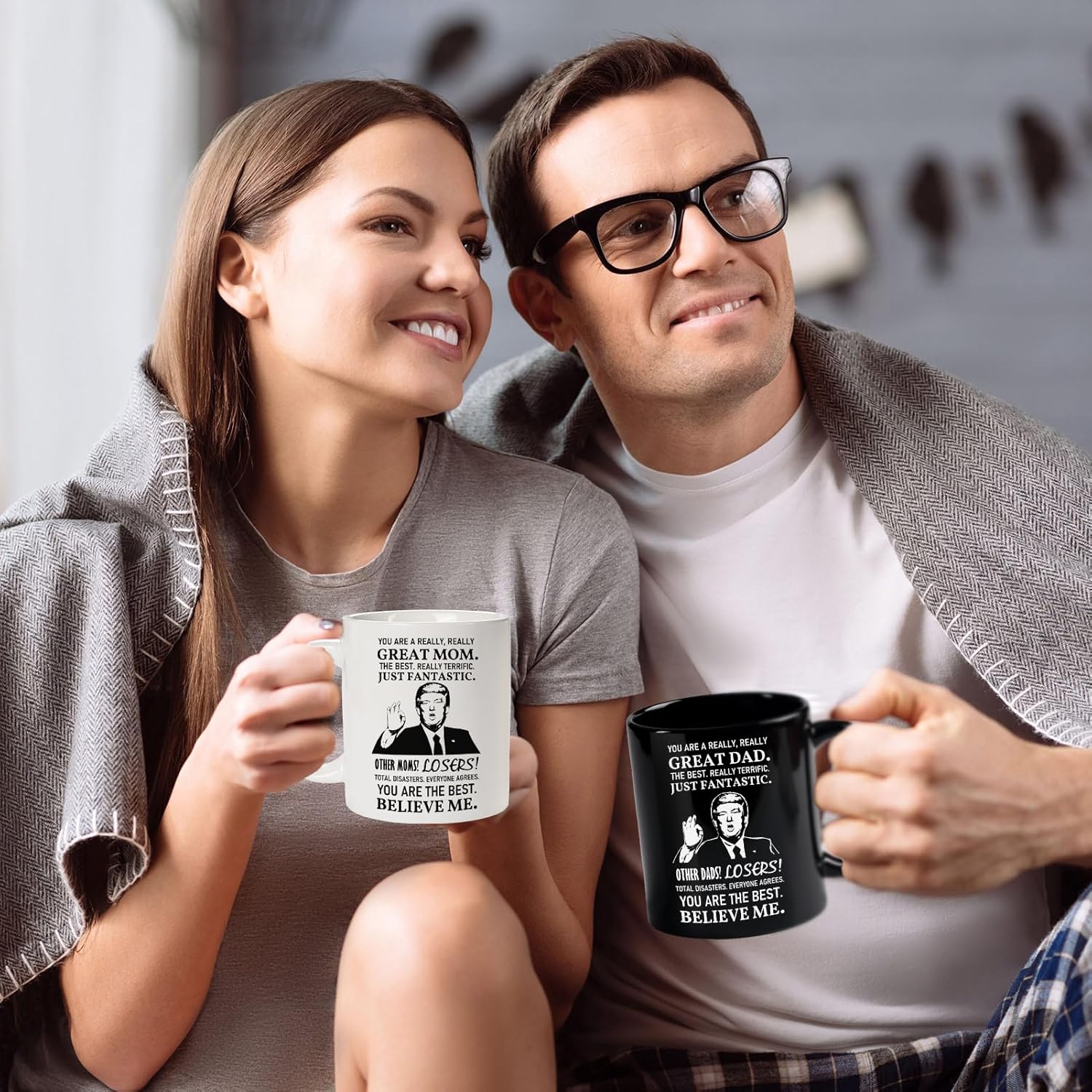 Breezy Valley Mom and Dad Mugs Gifts for Parents from Daughter Son - New Parent Gifts for Mommy Daddy from Children Kids, Funny Birthday Anniversary Mom and Dad Coffee Mugs Set Gift Ideas - Image 7