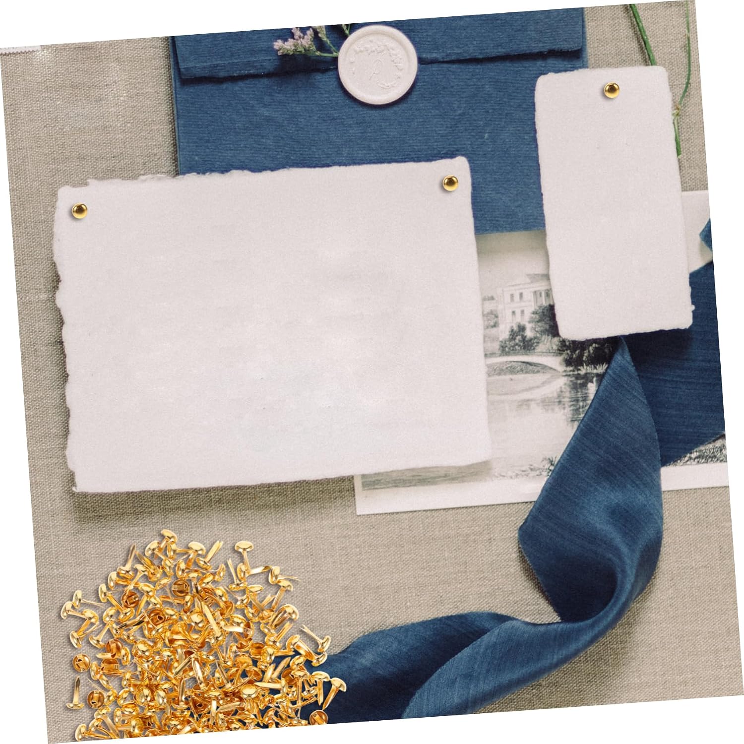YOSADIER 200pcs Craft DIY Brads Paper Craft Brads Scrapbook Paper Fasteners Metal Clips