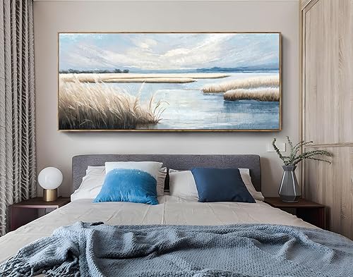 Vista 243 de AMATOP Arte para pared, flor enmarcada pintada a mano, pintura al óleo sobre lienzo, galería, obra de arte floral moderna, envuelta para la Pintura
