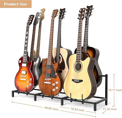 Miniatura 6 de Bikoney Soporte para guitarra acústica, guitarra eléctrica, bajo, soporte ajustable para múltiples guitarras, accesorios de guitarra, regalos para