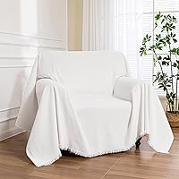 Vista 21 de MEETSKY Funda de sofá para sofá de cojines, protector de muebles de sofá, fundas de sofá de chenilla, fundas de sofá seccional para mascotas, funda