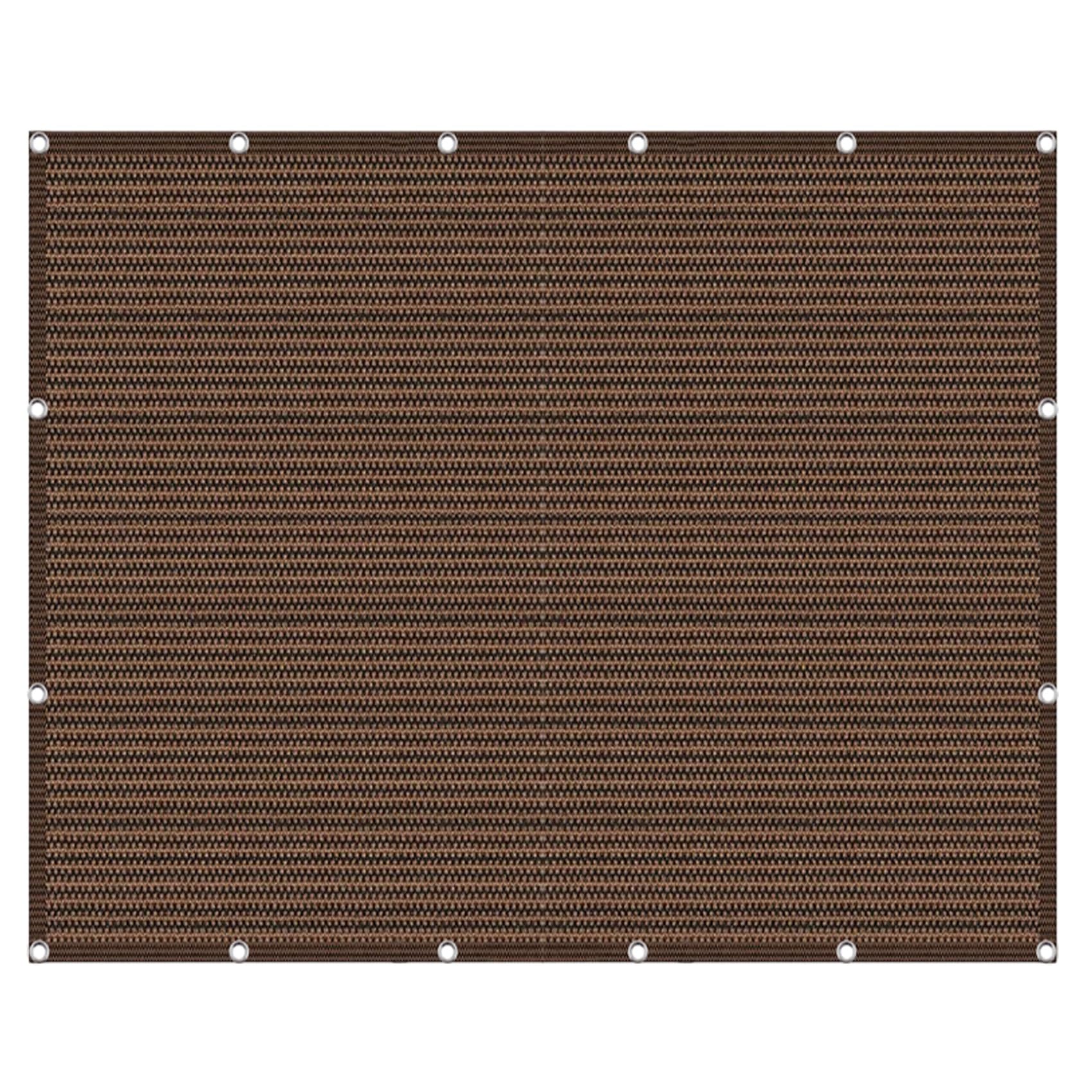 Toile ombrage respirante anti-UV 98% auvent marron 100x180 cm haute densité