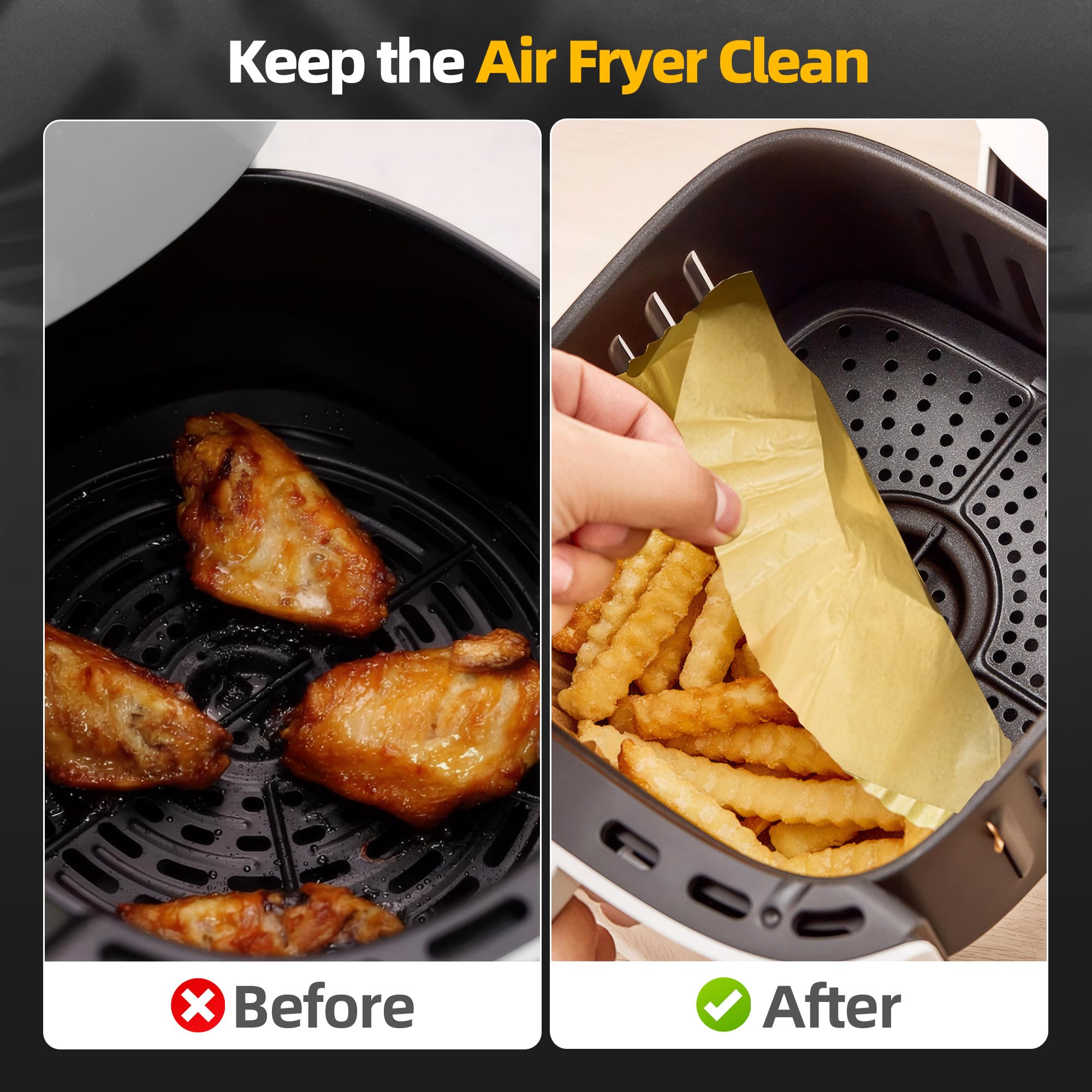 Amazon.co.jp: Ninja Crispi用エアフライヤーライナー 4イン1