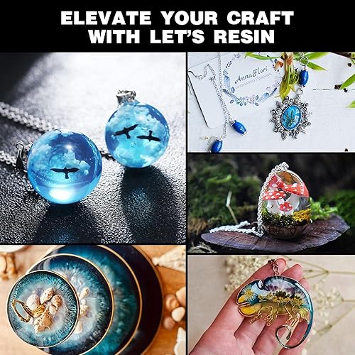 Miniatura 8 de ResinAngel Kit de resina epoxi transparente de 32 onzas  Fácil mezcla 11, sin amarillamiento, fórmula sin burbujas, resina de fundición