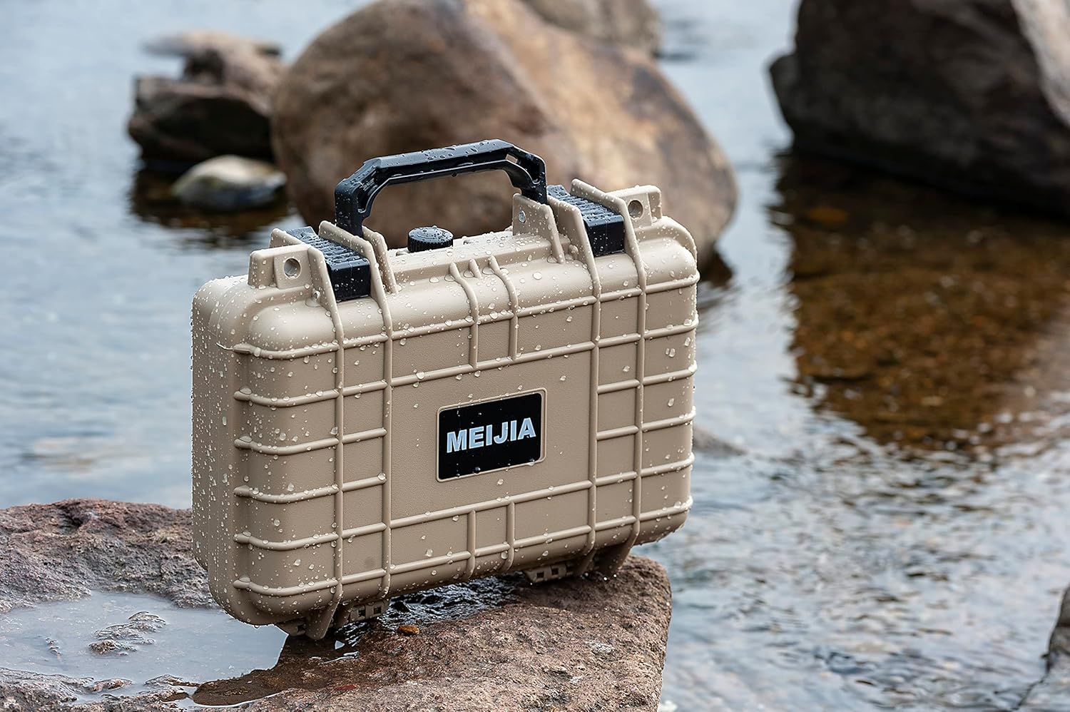 MEIJIA Portable All Weather Waterproof Protective Hard Case, Small Camera Case,Dry Case with Customizable Foam,Fit Use of Drones, Camera,Equipments, 11.65 ”x8.35”x3.78” - Image 6