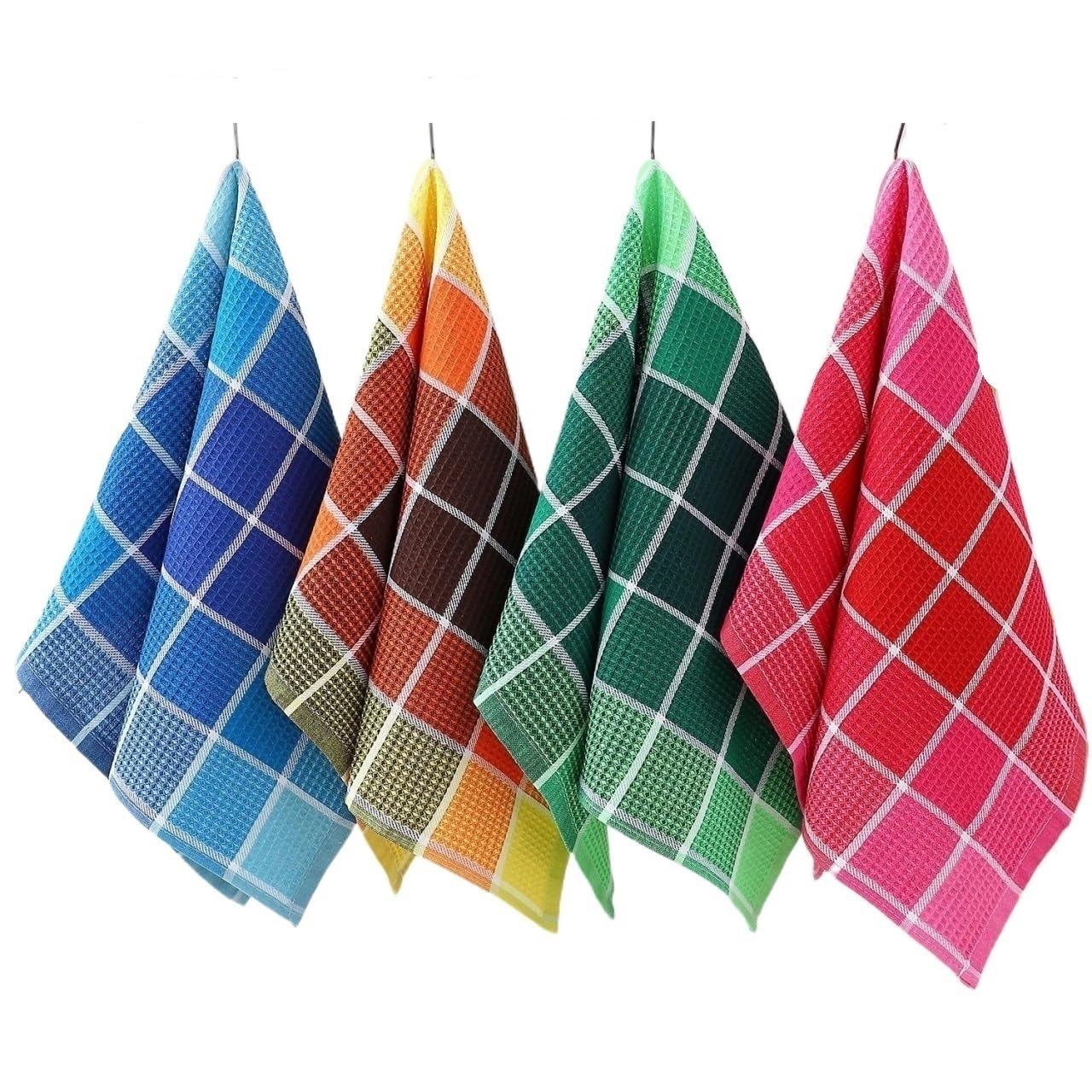 Jobaojiang 4/8pcs Large Kitchen Dish Towels - Soft, Absorbent, Towels With Bright Colors For Home Use(4pcs)