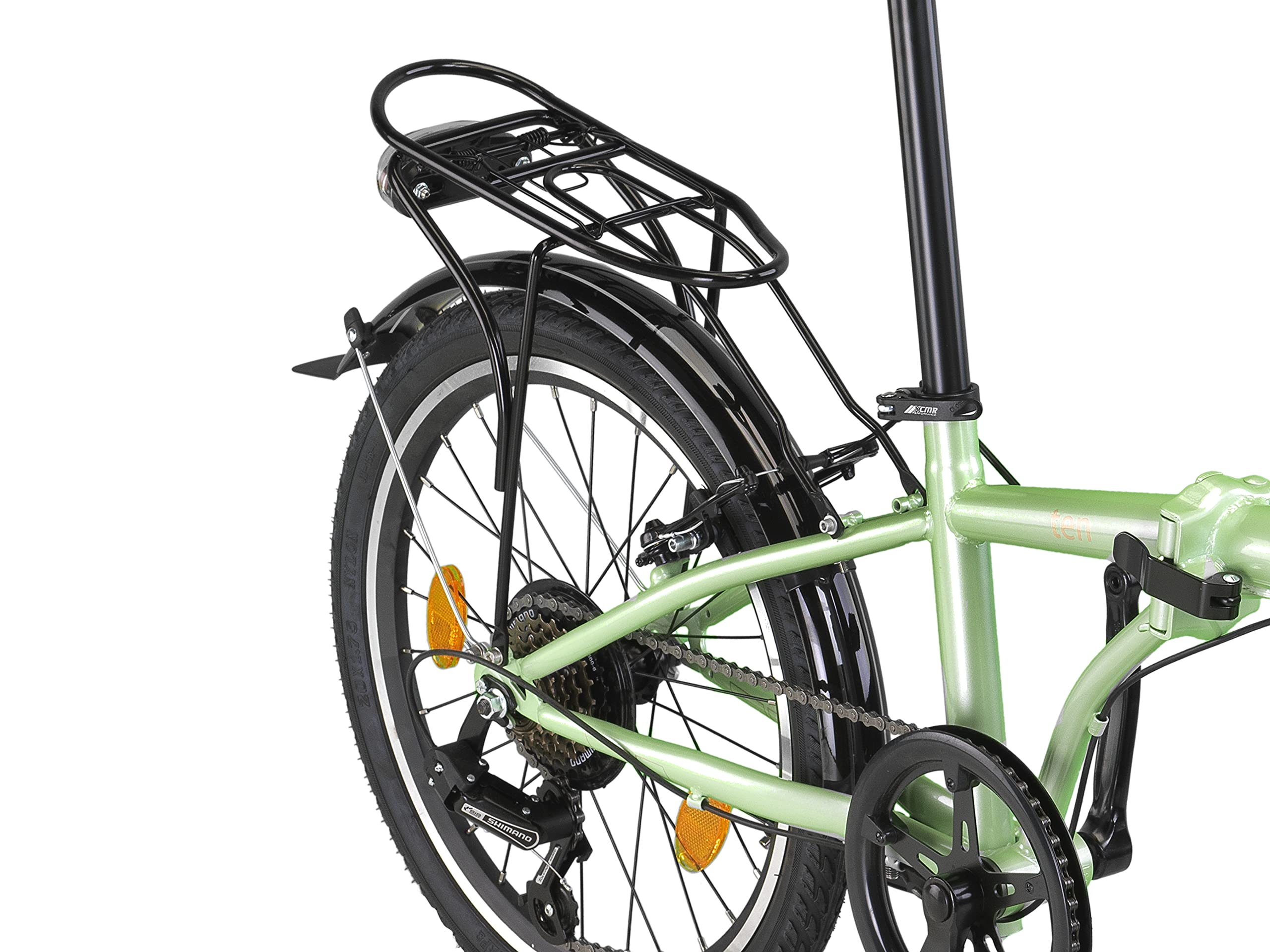 PACTO Ten rower składany 20 cali z systemem szybkiego składania (10 sek), stalowa rama, lekki (16 kg), Shimano, 6 biegów, hamulce V-brake i podwójne ścianki aluminiowe