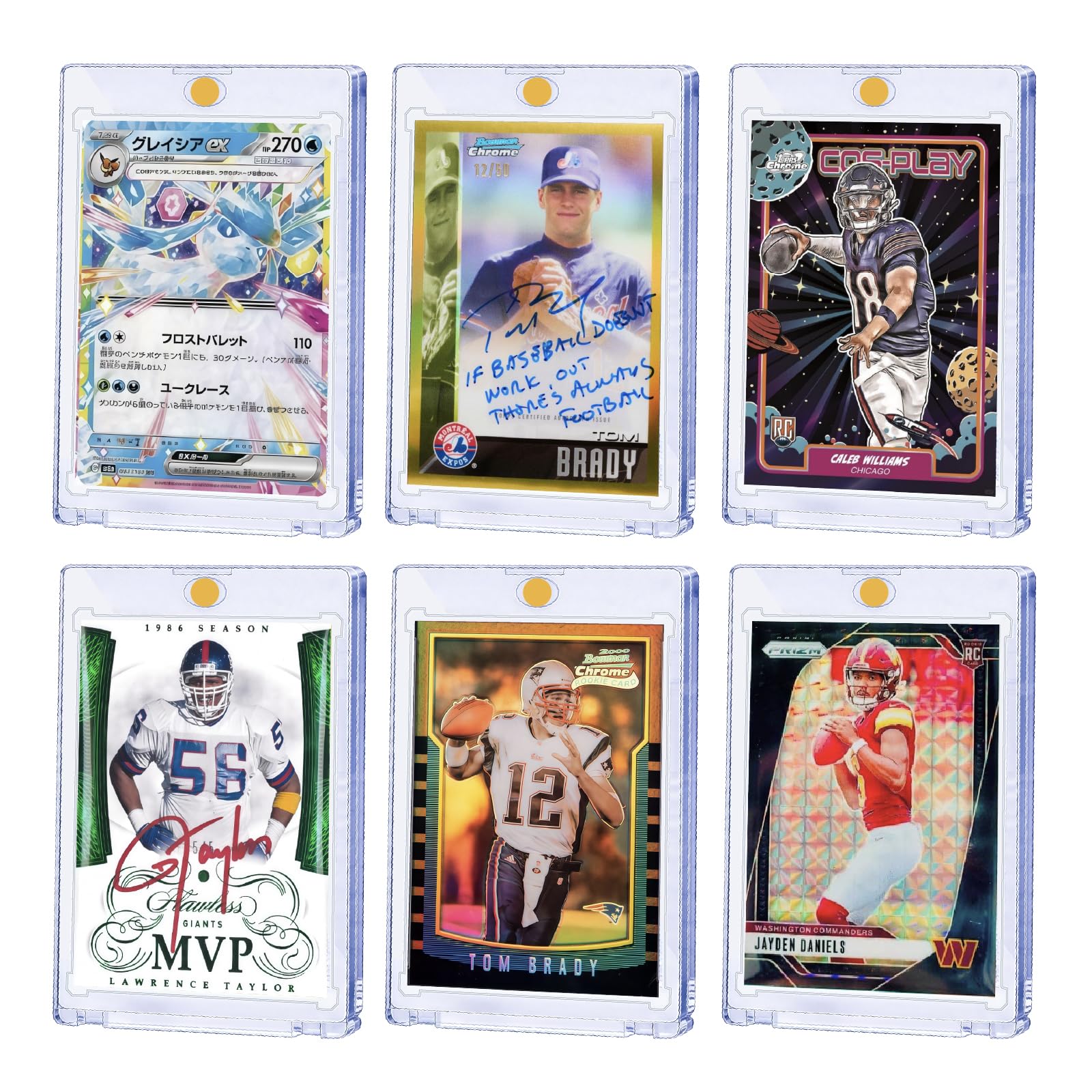 Porta carte magnetico, 35pt One Touch, raccoglitore per carte da baseball, protezione U-V, custodia in plastica rigida per baseball, sport, TCG da collezione, confezione da 100