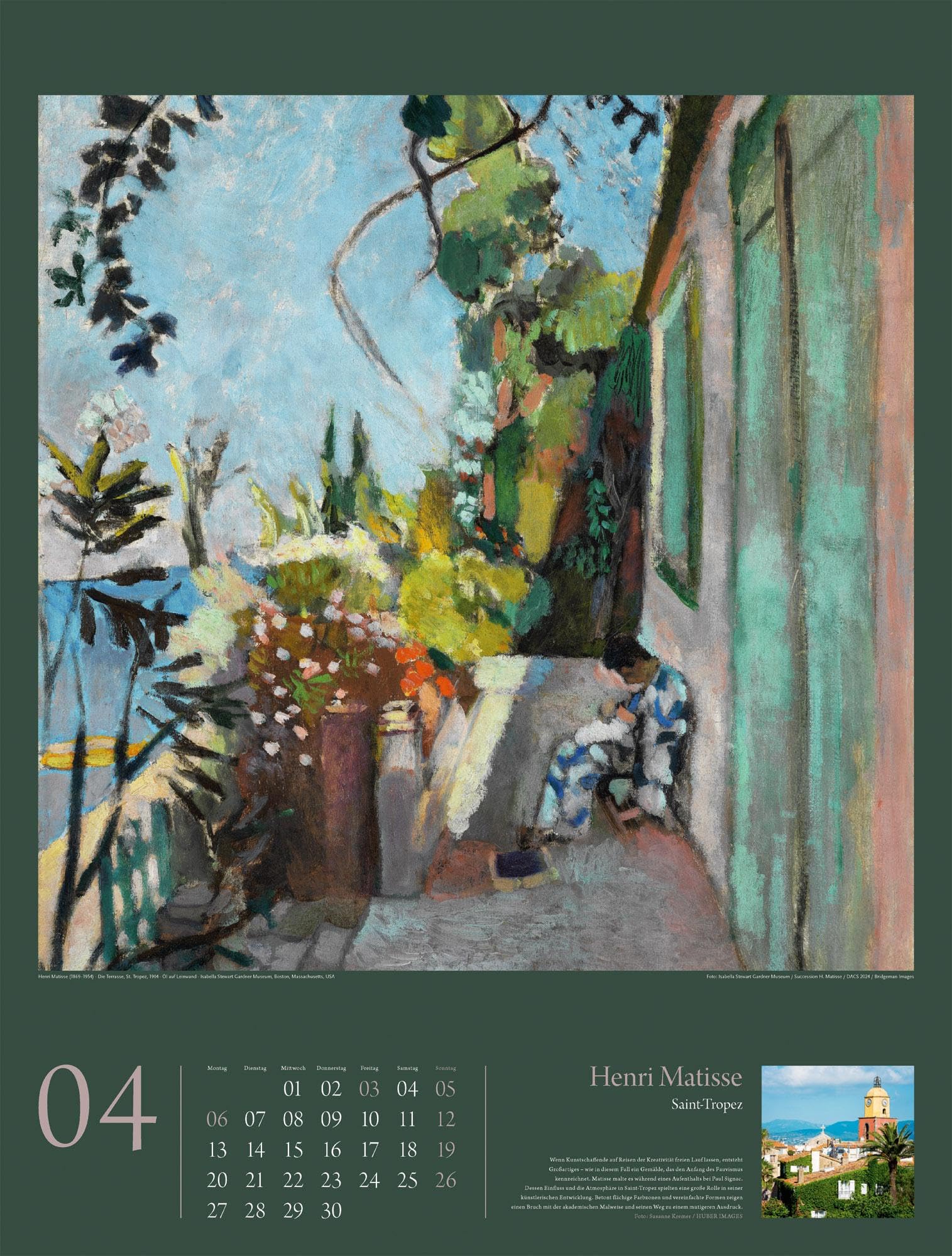 KunstGeschichten Kalender 2026 | Meisterwerke und die Orte ihrer Inspiration | Informativer Kunstkalender im großen Hochformat (50x66 cm) | Mit Texten