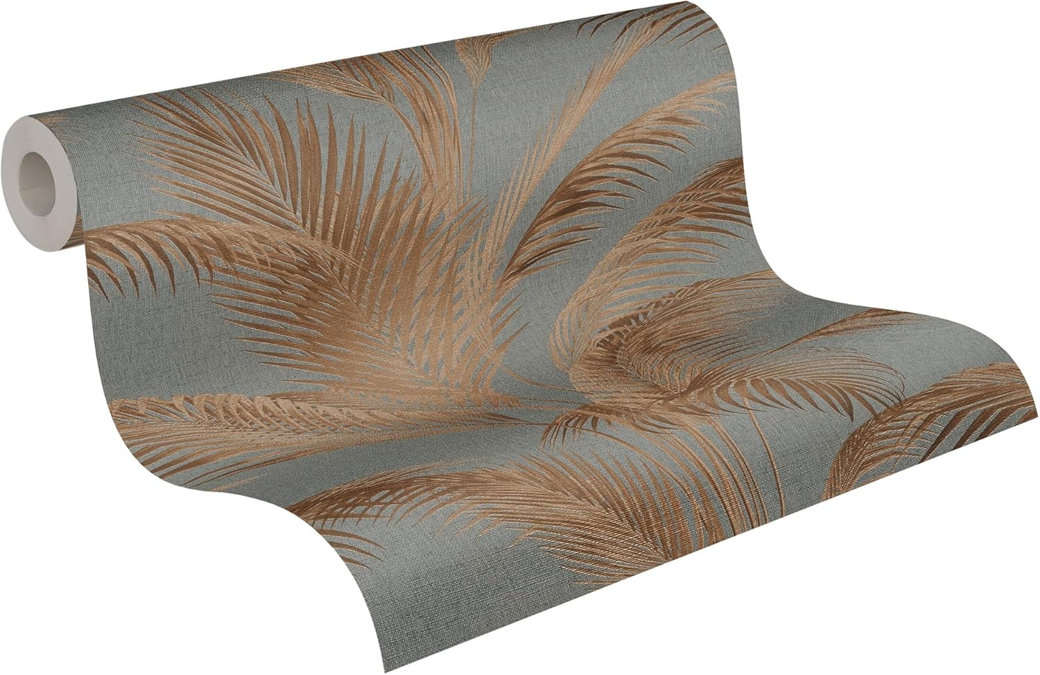 Livingwalls Michalsky 399803 Non-Woven Wallpaper Palm Trees High-Quality Jungle Wallpaper in Grey, Rust, Metallic - Luxury Wallpaper Designed by Michalsky