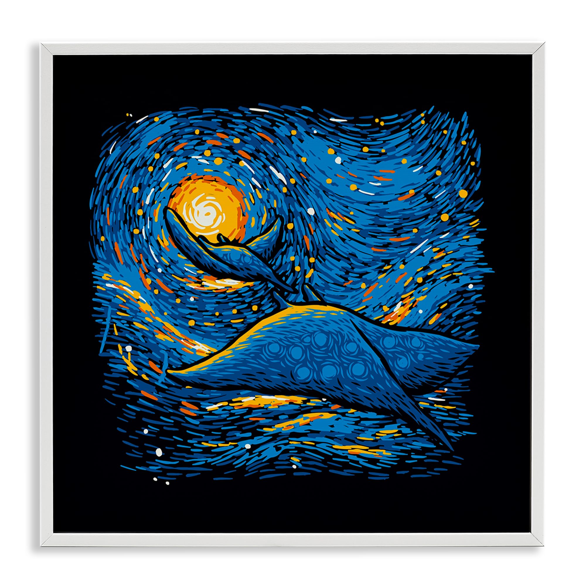 'Impressionist Manta Rays'| Framed Giclee Art