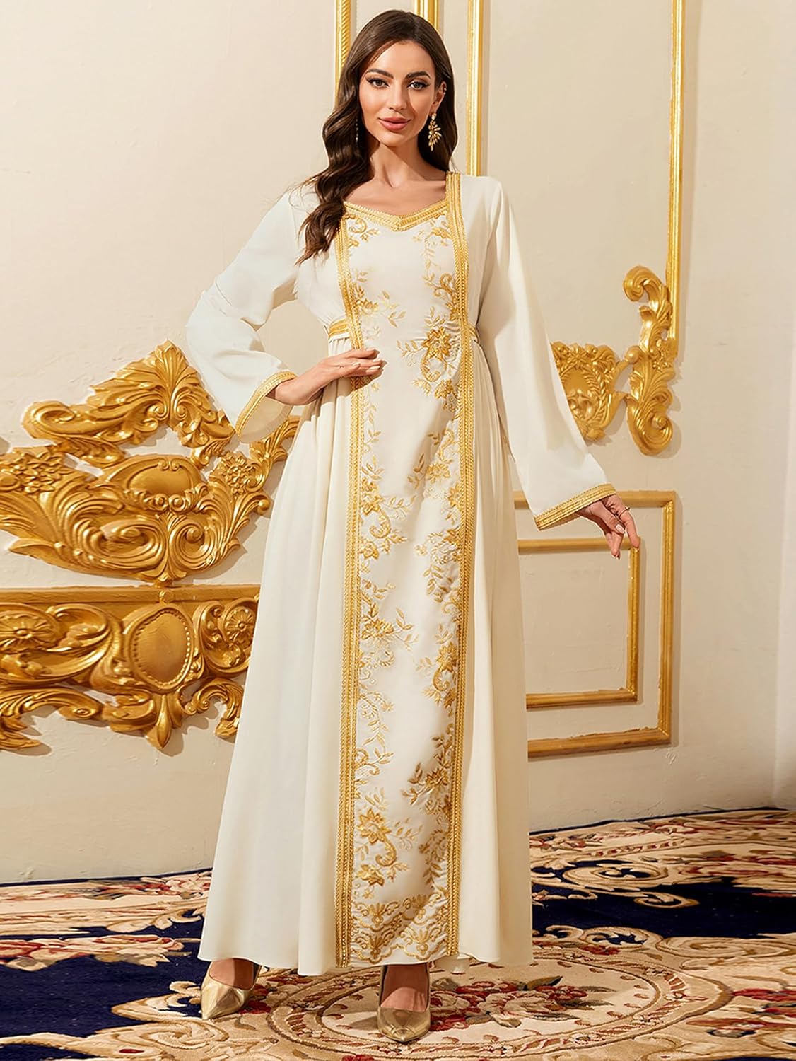 sachin and babi light blue dress Elegant Winter Long Formal Dress | Winter Prom Dresses