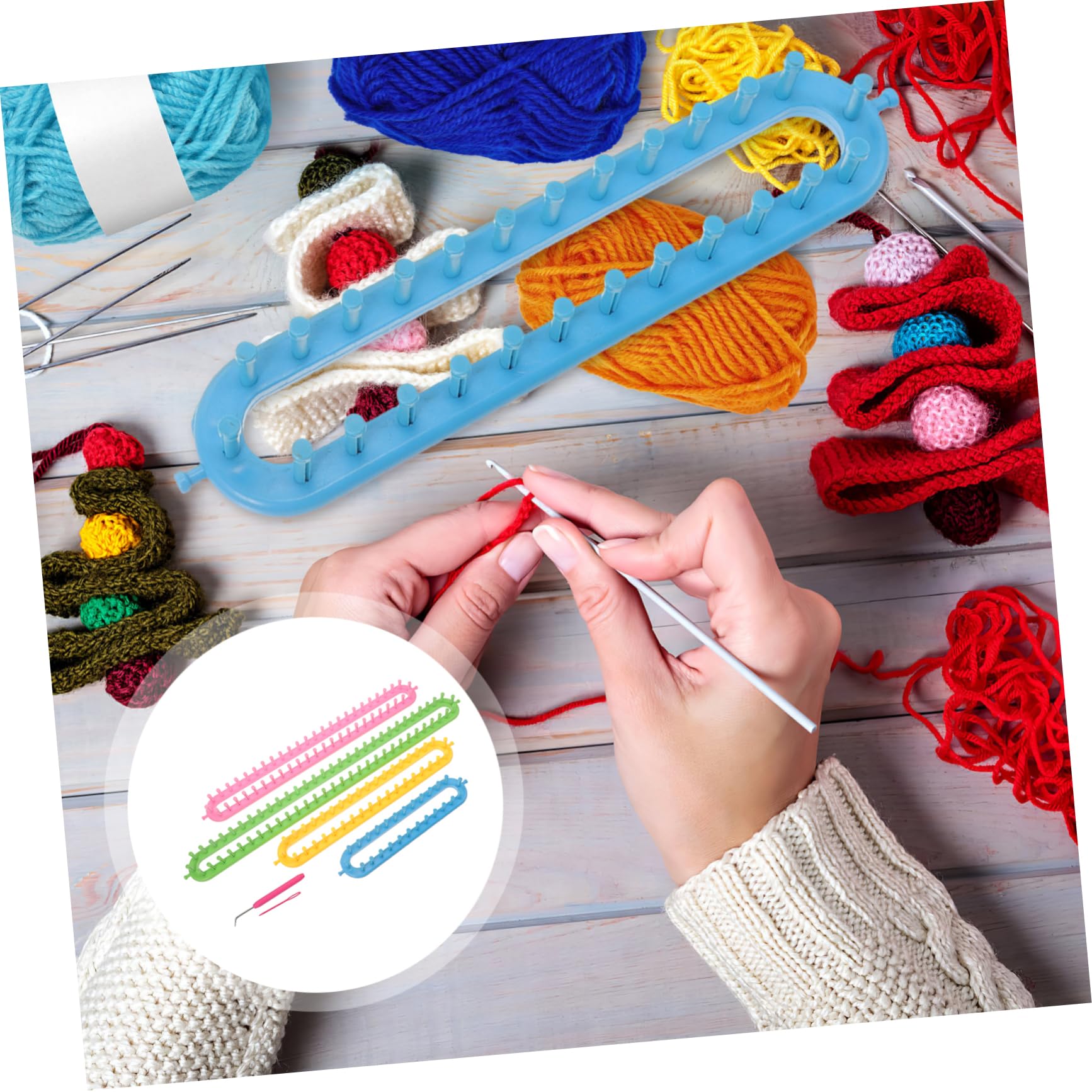 Operitacx DIY Scarf Hat Making Tool Knitting Loom Kit Perfect for Weaving Loom for Beginners