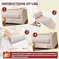 Vista 6 de Cahomo Cinta de reparación de lino de 4 x 79 pulgadas, parches de tela autoadhesivos, kit de cinta de parche de lino, cinta de reparación de tela