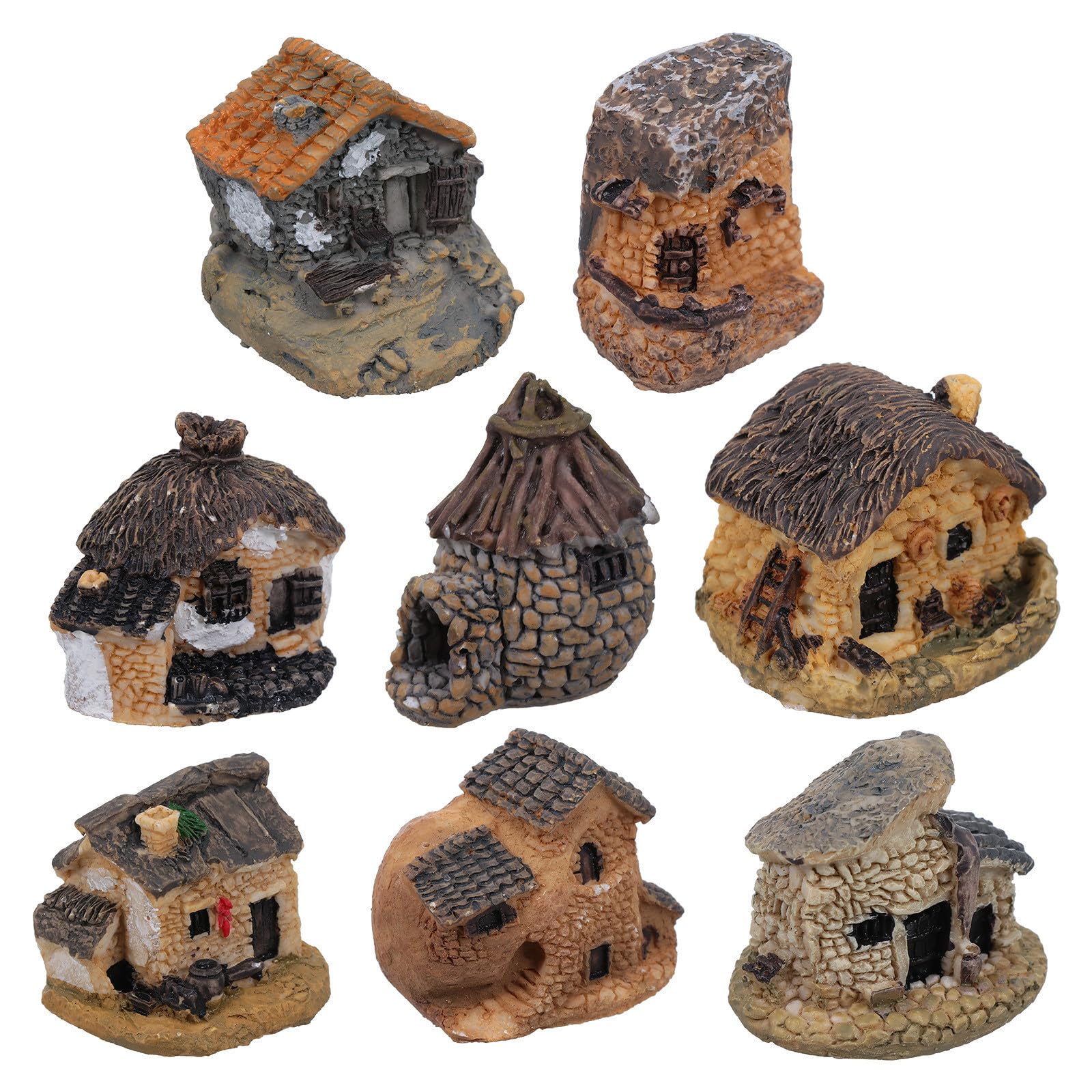 Mini casas de resina decorativas y seguras para evitar daños en tus plantas