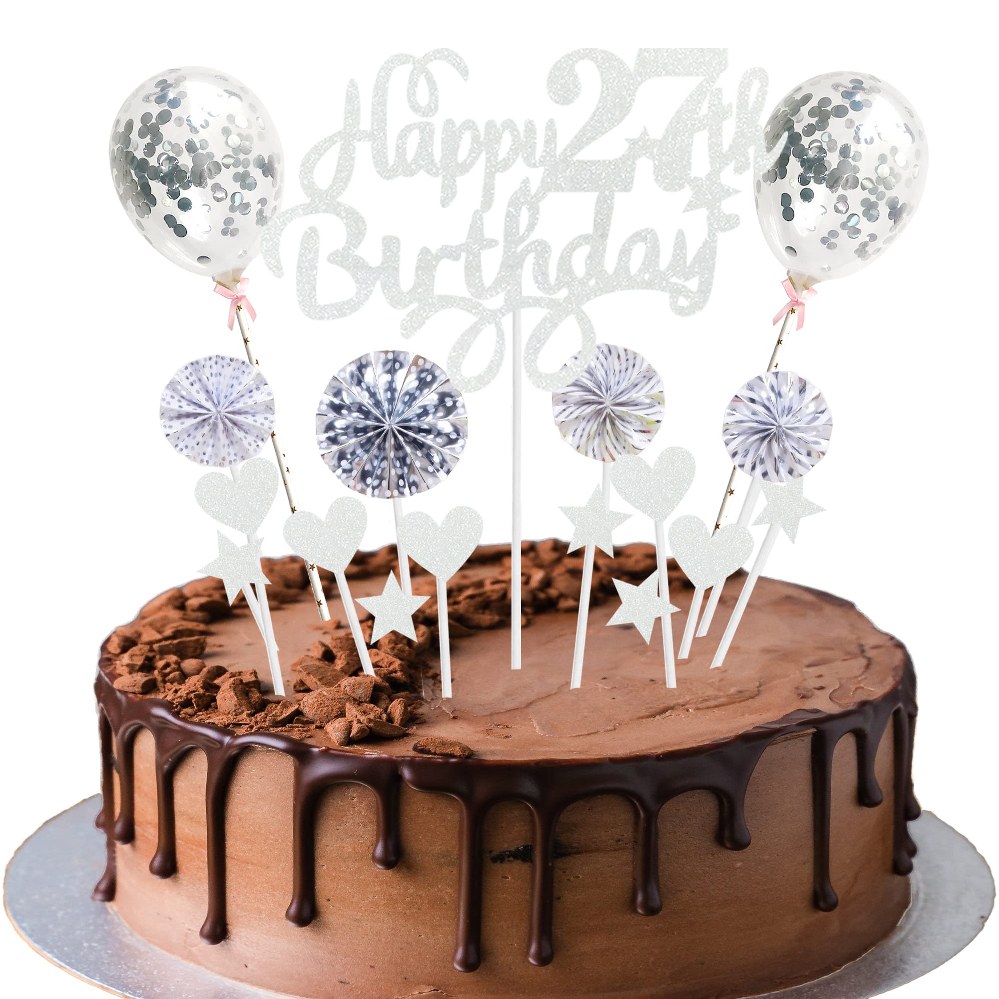 Cake Decoration 27th Birthday Decoration Cake Topper 27th Cake Decoration 27th Birthday Man Happy Birthday 27 Cake Decoration 27th Man Woman Cake Decoration 27th Birthday Man Silver Cake Decoration 27