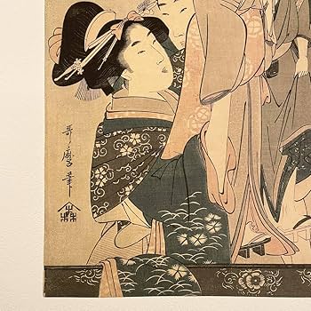 浮世絵 喜多川歌麿 木版画 3枚 美人画 版画 錦絵 Amazon.co.jp: 喜多川歌麿 『娘日時計 巳ノ刻』木版画 浮世絵