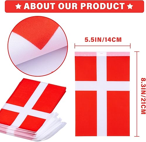 Miniatura 153 de Banderín de bandera de República Dominicana, pequeña mini bandera dominicana, banderín de banderines, decoración nacional de país para escuela